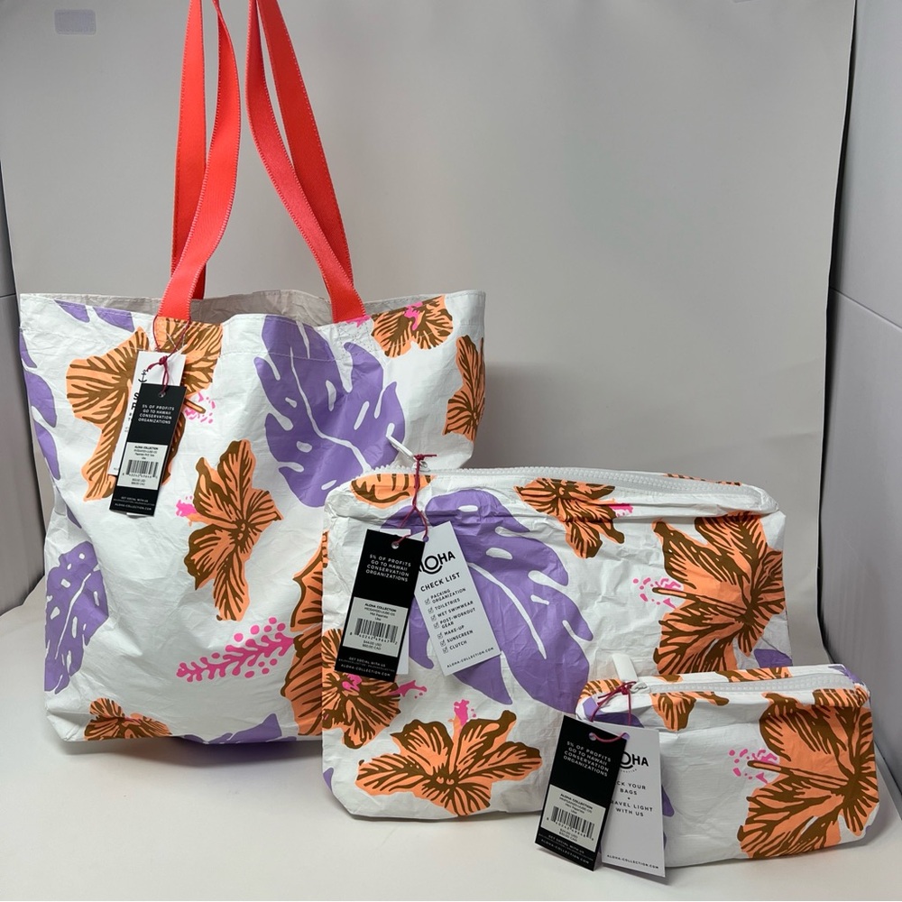 Aloha Collection reversible tote Pape’ete RVS Tote Ube (mini+mid+tote)